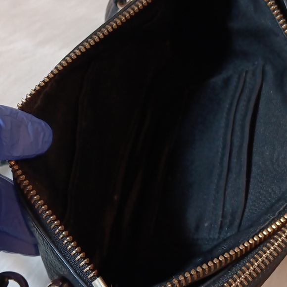 Coach Pebble Black Leather Double Zip Crossbody - Picture 6 of 9